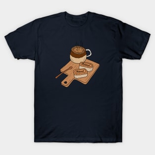 a cup of coffee and biscuit !! T-Shirt